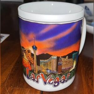 Orange and Blue Las Vegas Cityscape coffee Mug